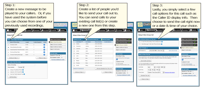 DialMyCalls - Setting Up a Call
