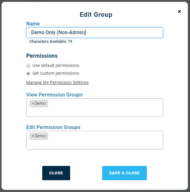Access Control System Group Permissions Non Admins - Version 3