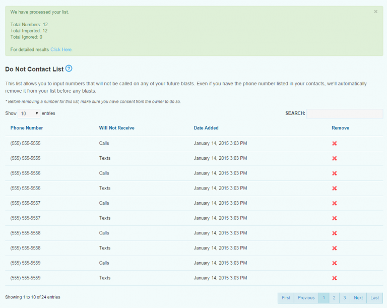Do Not Contact List DialMyCalls