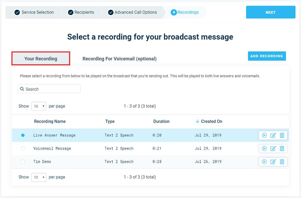 Live Answer Message - Version 3