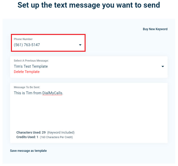 Long Code SMS Text Broadcast - Version 3