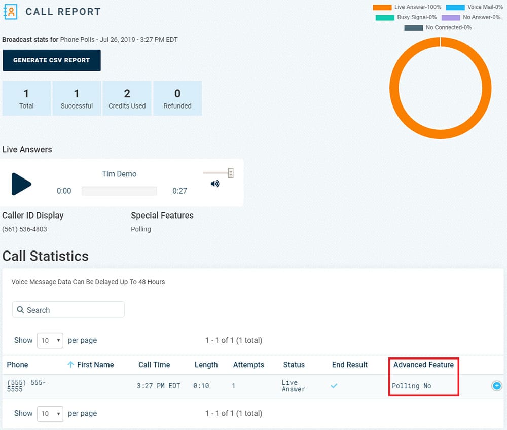 Polling reports - Version 3