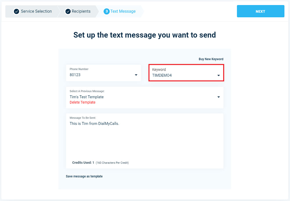 Send Text Message Broadcast - Version 3