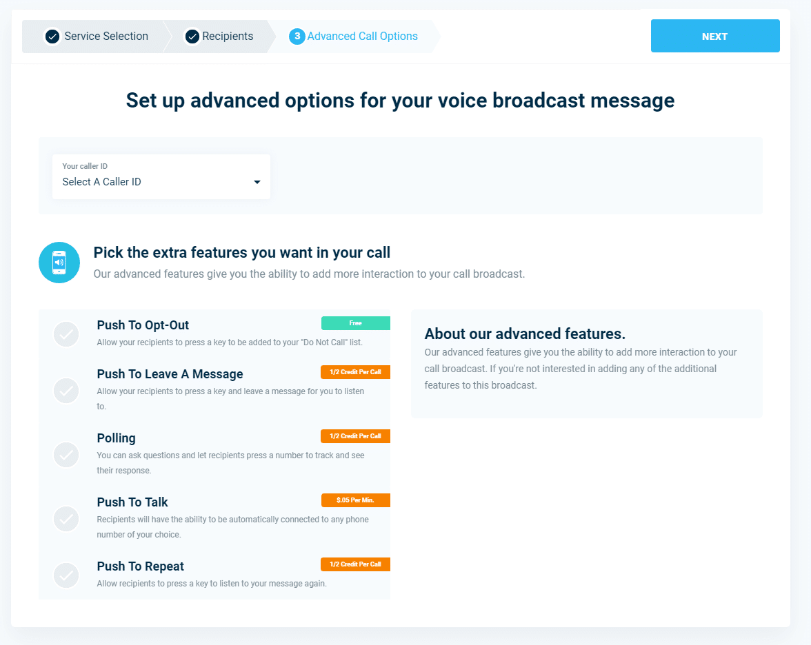 Advanced Call Options - DialMyCalls Version 3.0