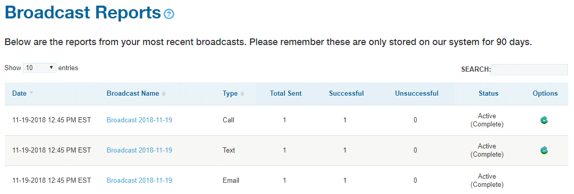 Broadcast Reports - DialMyCalls Version 3.0