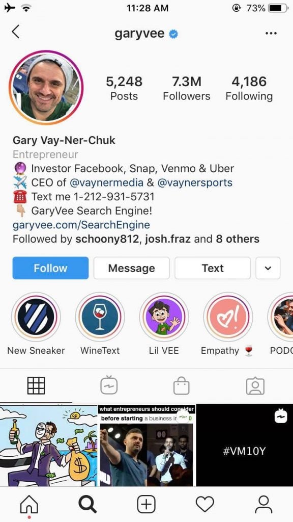 Gary Vee Instagram