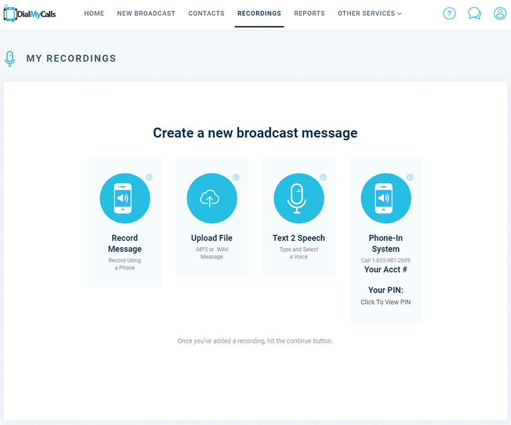3) Create Recording(s) - Robocall Service