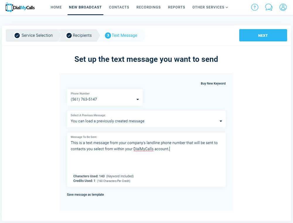 Landline Texting SMS Broadcast - DialMyCalls