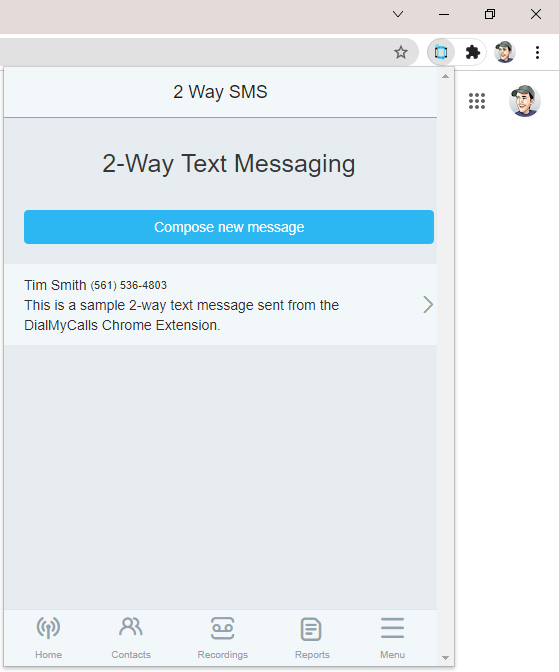2-Way Texting - DialMyCalls Bulk SMS Chrome Extension