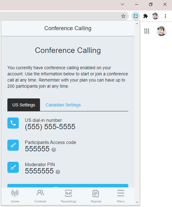 Conference Calling - DialMyCalls Bulk SMS Chrome Extension