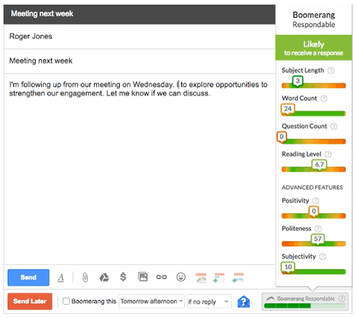 Optimize for Responses - Boomerang for Gmail