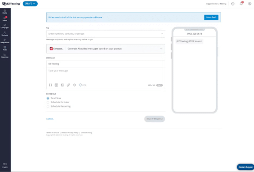 AI Compose - EZ Texting