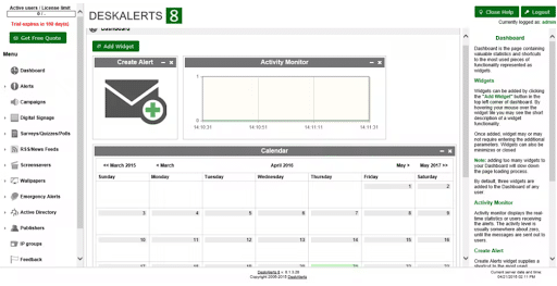 Intuitive Control Panel - DeskAlerts