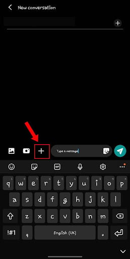 Step #5: Tap on the "+" Sign or Hold the "Send" Button (One)