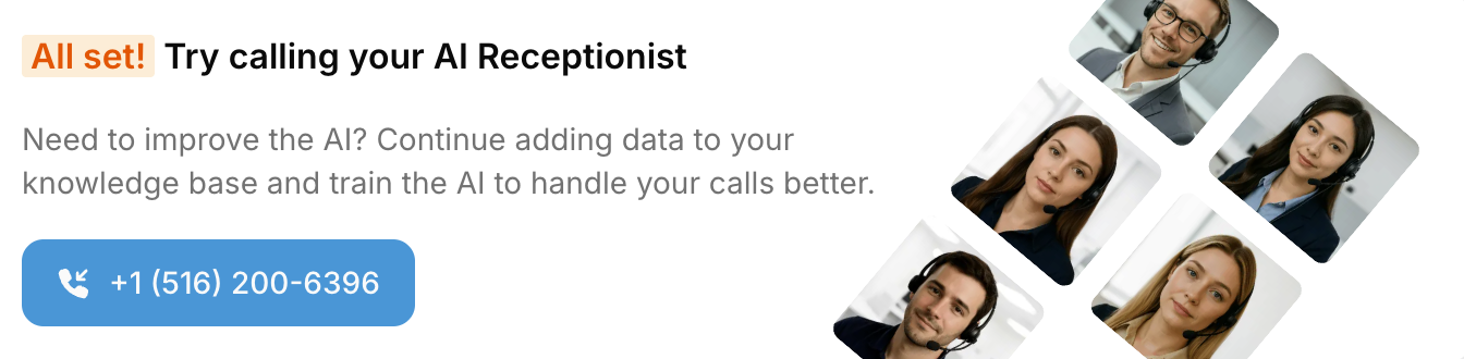 AI Receptionist CTA